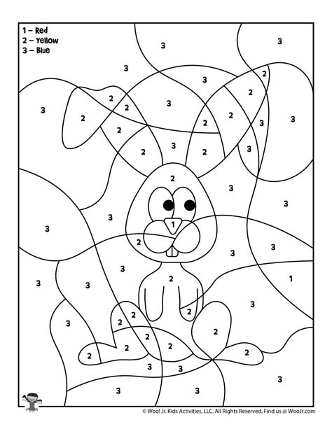 Bunny Free Printable Color by Number Page | Woo! Jr. Kids Activities ...