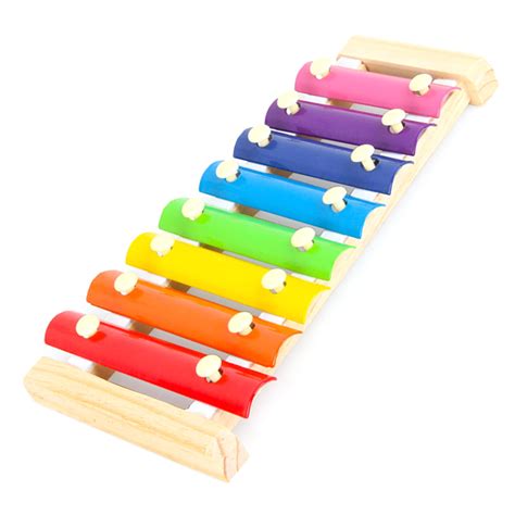 Xylophone For Kids,Glockenspiel With 2Child Safe Mallets 8Notes Diatonic,Colorful Metal Bars ...