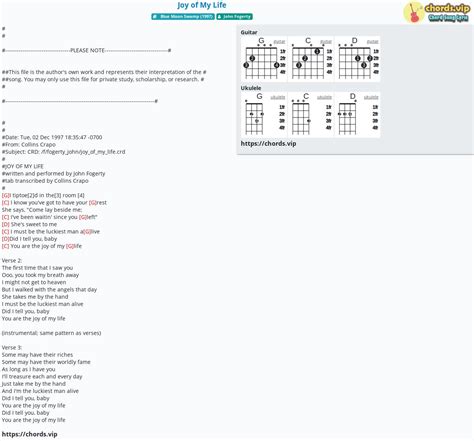 Chord: Joy of My Life - tab, song lyric, sheet, guitar, ukulele | chords.vip