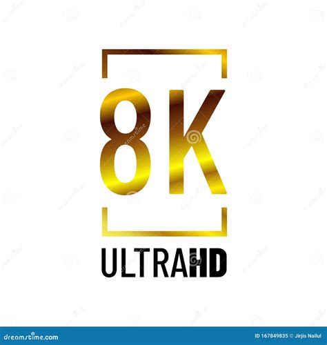 8K Ultra HD Logo Symbol 8K UHD Sign Mark Ultra High Definition ...