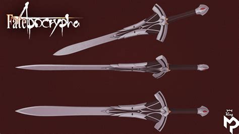 FateApocrypha Mordred's Clarent Sword HighPoly by MirceaPrunaru on DeviantArt