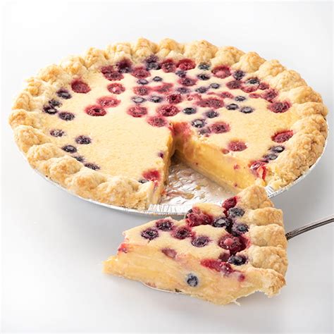 Lemon Buttermilk Pie with Berries | Savary Island Pie Company