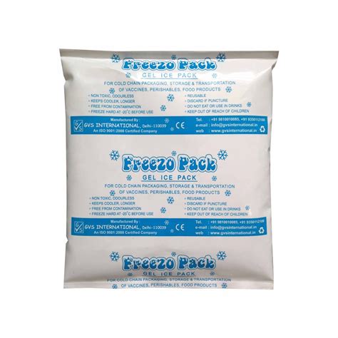 Gel Freezer Packs, For LDPE, Model Name/Number: Freezo Pack - 300gipp5 at Rs 7/piece in New Delhi