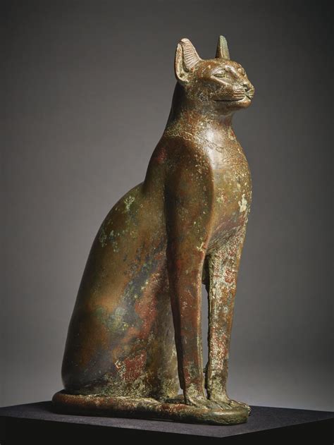 An Egyptian Bronze Figure of a Cat, 21st/26th Dynasty, 1075-525 B.C ...