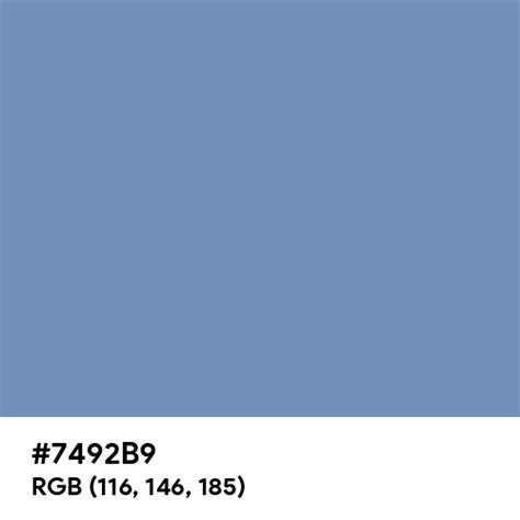 Cool Blue color hex code is #7492B9