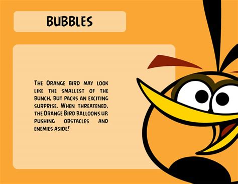 Orange Bird Character (Bubbles) - Angry Birds Characters