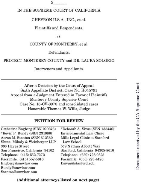 California Supreme Court Review Sought for Oil, Gas Protections in ...