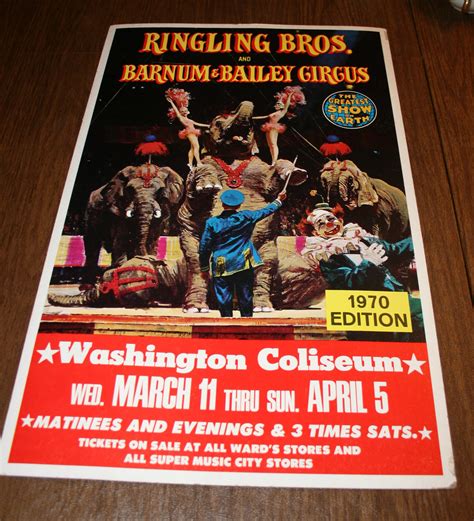 RARE Vintage Circus Poster Ringling Brothers and Barnum & - Etsy