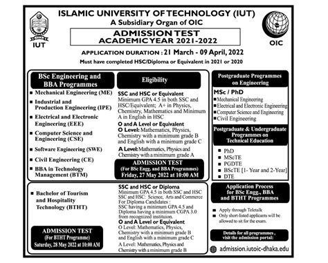 IUT Admission Circular & Result 2023-24 | Eduresultbd