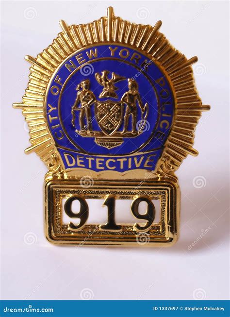 Nypd Police Detective Badge Royalty Free Stock Photography - Image: 1337697