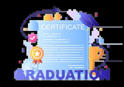 Best Graduation certificate Illustration download in PNG & Vector format