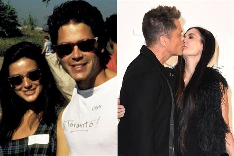 Demi Moore and Rob Lowe share kiss during mini-'Brat Pack' reunion