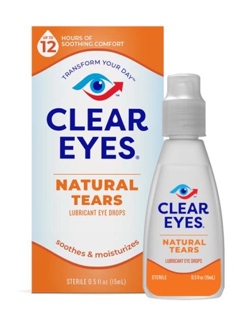 Natural Tears Lubricant Eye Drops - Clear Eyes®