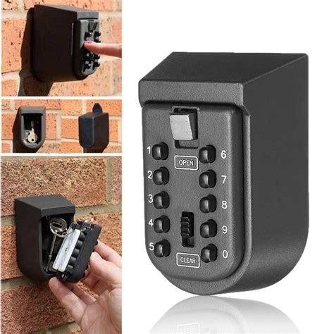 Outdoor wall mount key safe combination lock storage box 10-digital ...