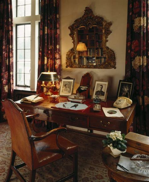 Churchill’s desk in the Library at Chartwell. ©National Trust Images/Andreas von Einsiedel ...