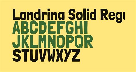 Londrina Solid Regular free Font - What Font Is