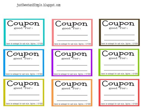 Printable Mother's Day Coupons