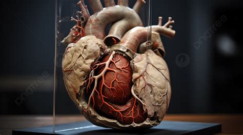 Fundo O Coração Humano é Exibido Em Exibição Fundo, Fotos Reais Do Coração Imagem de plano de ...