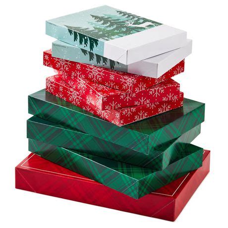 Hallmark Christmas Gift Boxes 9-Pack Assorted Traditional Designs ...