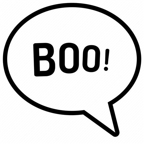 Boo, communication, halloween, speaking, speech bubble, text bubble, text message icon ...