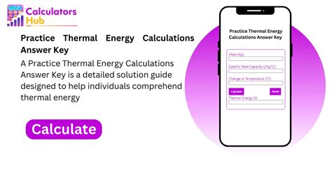 Practice Thermal Energy Calculator Online