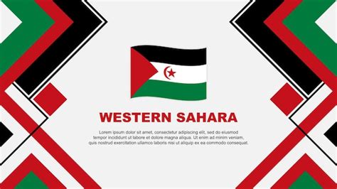 Premium Vector | Western Sahara Flag Abstract Background Design ...