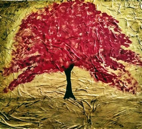 Red tree | Red tree, Painting, Watercolor