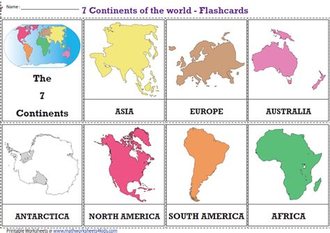 The Seven Continents of the World | Worksheets and Activities | Continents activities, Preschool ...