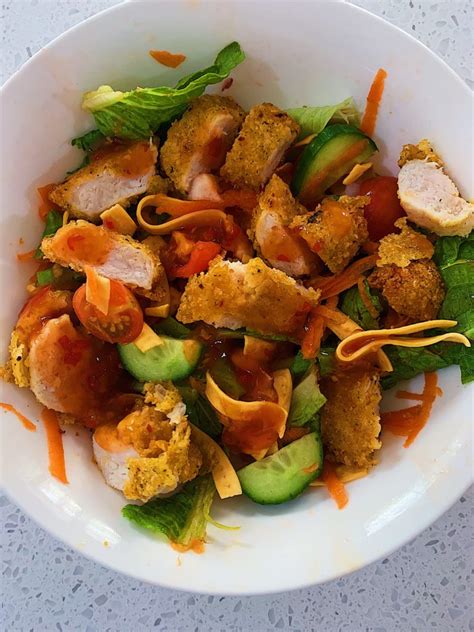 Crunchy Sweet Chilli Chicken Salad ~ Rachel's Touch of Health