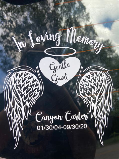 In Loving Memory Decal | Etsy