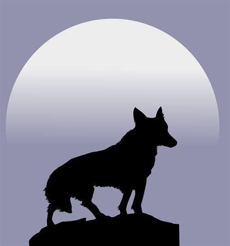 Download Wolf, Moon, Silhouette. Royalty-Free Vector Graphic - Pixabay