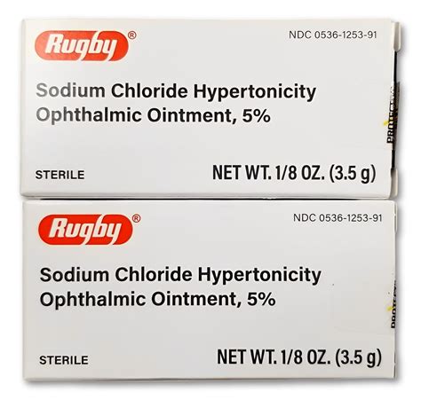 RUGBY Sodium Chloride Eye OINTMENT 5% 3.5gm ( 2 pack ) -- | eBay