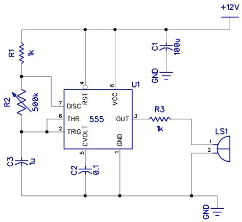 Astable 555 Timer Circuit