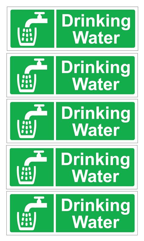 Buy 5 x DRINKING WATER NOTICE SELF ADHESIVE STICKERS SAFETY SIGNS BUSINESS Online at desertcartINDIA