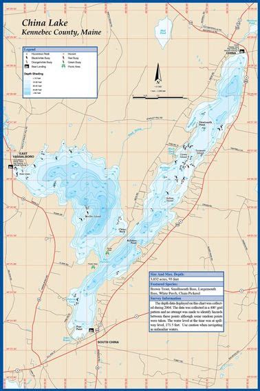 Maine Mooselookmeguntic Lake Fishing Hot Spots Map