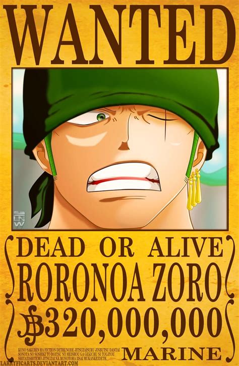 Roronoa Zoro Wanted Poster by LarryficArts on DeviantArt | Roronoa zoro ...