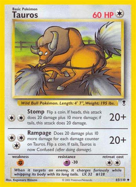 Tauros (base6-65) - Pokémon Card Database - PokemonCard