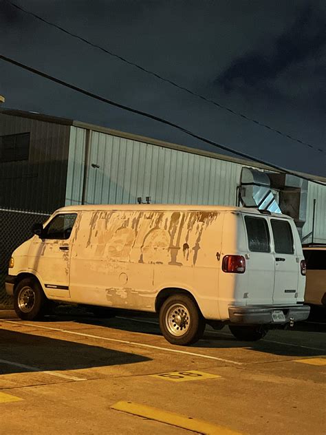 This creepy van parked in my apartments tonight. : r/oddlyterrifying