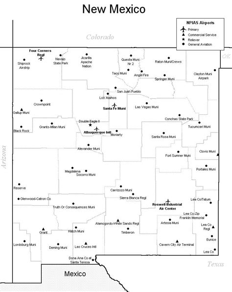 New Mexico Airport Map - New Mexico Airports