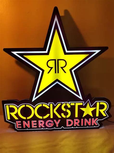 ROCKSTAR ENERGY DRINK LED Lighted Up Neon Sign 30” x 28” Bar mancave garage pool $120.00 - PicClick