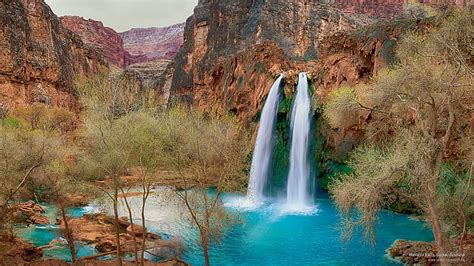 Online crop | HD wallpaper: Havasu Falls, Supai, Arizona, Waterfalls | Wallpaper Flare