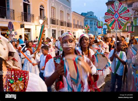 Christmas procession & carnival, Pelourinho, Salvador, Bahia, Brazil Stock Photo - Alamy