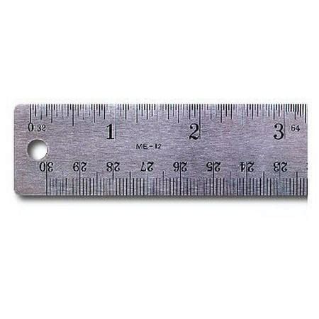 PACIFIC ARC ME24 STAINLESS STEEL NONSLIP RULER INCH / METRIC 24 INCH - Walmart.com