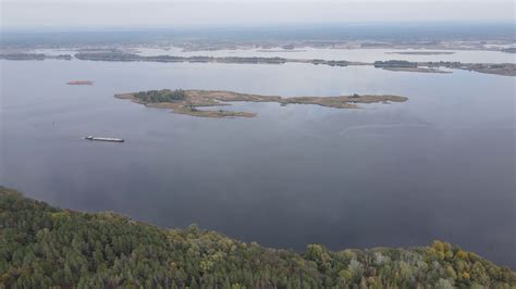 Aerial View Of Dnipro River - Main River Of Stock Footage SBV-346855056 ...