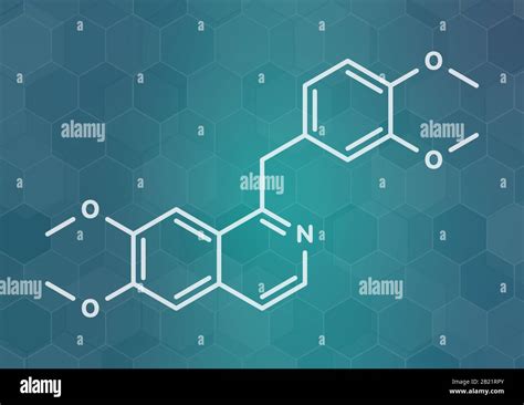 Papaverine opium alkaloid molecule, illustration Stock Photo - Alamy