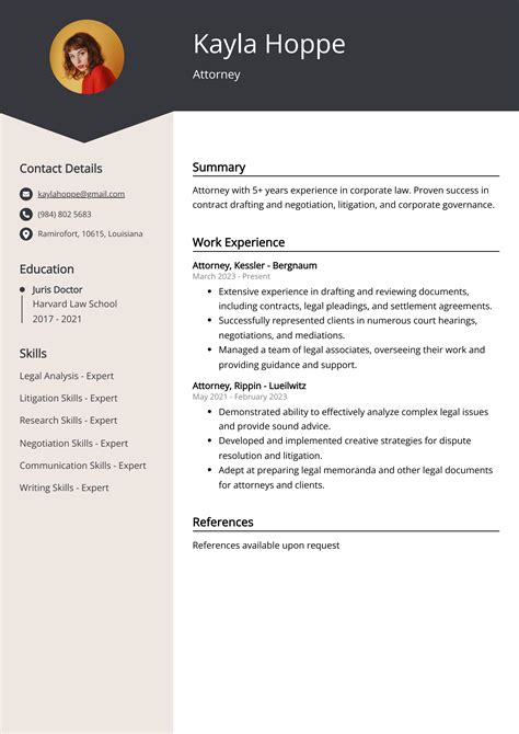 Attorney CV Example for 2023 (Skills & Templates)