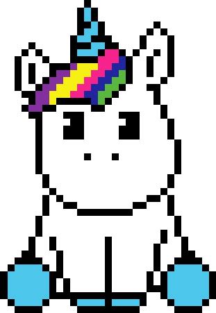 Download HD Unicornio - Pixel Art Unicorn Kawaii Transparent PNG Image ...