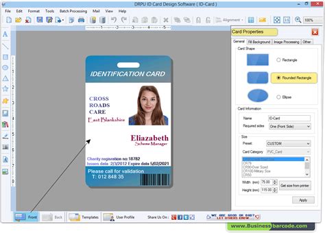 ID Card Maker Software designs ID Cards - BusinessBarcode