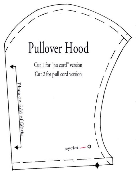 Pullover hood | Hood pattern, Sewing patterns, Doll clothes patterns