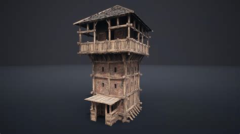 Medieval Watchtower - 3D Model by Enterables